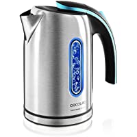 Los mejores  - Cecotec Hervidor de Agua Eléctrico ThermoSense 220 Steel. 1-2 litros- Libre de BPA- 1630 W de Potencia- Base 360º…
